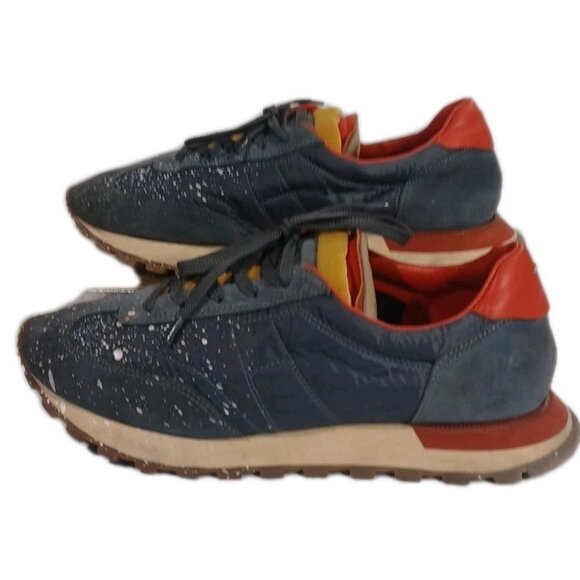 Maison Margiela 10 Men\'s 22 Retro Runner Gray Paint Splatter Low Top Sneakers 40 main image 8